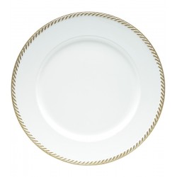 Sousplat 33cm de Plastico Bordado Branco